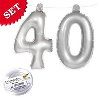 Infletter als 40 in Silber für 40. Geburtstag oder 40. Hochzeitstag von Folat