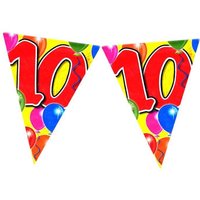 Wimpel-Partykette zum 10. Geburtstag, 10m, PVC von Folat