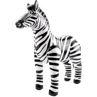 Zebra - aufblasbares Dekotier, 60cm für Mottoparty Dschungel/Safari von Folat