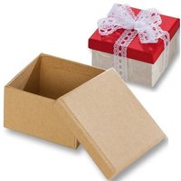 1 Pappbox Mini ECKIG, 7,5x7,5x4,5 cm, kreative Bastelidee, Geschenkbox basteln von Folia Bringmann