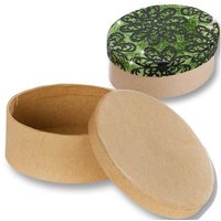 1 Pappbox Mini OVAL, 9,5x7,5x4 cm, kreative Bastelidee für Ostern von Folia Bringmann