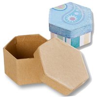 1 Pappboxen Mini SECHSECK, 7,5x6,5x4 cm, kreative Bastelideen, Zubehör zum Basteln von Folia Bringmann