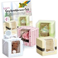 Geschenkbox Bastelset, 4 Boxen von Folia Bringmann