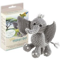 Häkelset Mini Elefant, Kuscheltier häkeln lernen mit Anleitung etc. von Folia Bringmann