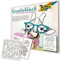 Kreativblock zum Ausmalen und Entspannen, 40 Motiven von Folia Bringmann