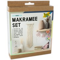 Makramee-Bastelset Boho, 10-teilig, für 2 Dekoelemente von Folia Bringmann