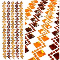 Schmuckstein Bordüren Mosaik-Sticker orange-braun von Folia Bringmann