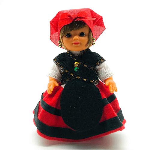 Folk Artesanía 15 cm große Sammlerpuppe, Galicianisches Kleid, Galicien, Gallega Galicia, hergestellt in Spanien, ähnlich Barriguitas von Folk Artesanía