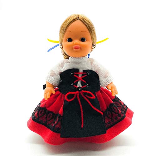 Folk Artesanía 15 cm große Sammlerpuppe, regionales Kleid von Vallisoletana Valladolid. Hergestellt in Spanien Spanien Spanien. Barriguitas ähnlich von Folk Artesanía