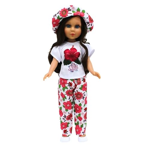 Folk Artesanía Puppe Naia Original, Kollektion, 41 cm, Vidal Red Dolls T-Shirt, personalisierbar von Folk Artesanía