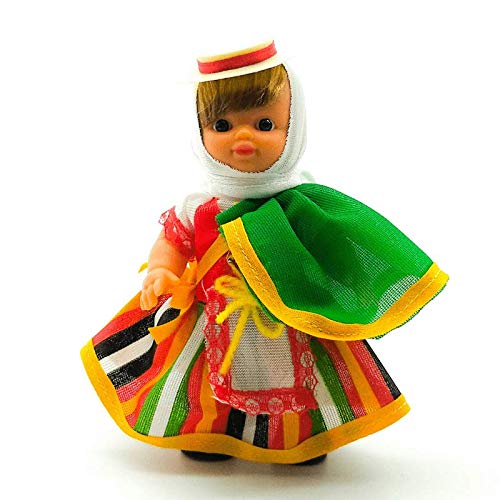 Folk Artesanía Sammlerpuppe, 15 cm. Regionales Kleid von Teneriffa Tinerfeña Islas Kanarische Inseln. Hergestellt in Spanien Spanien Spanien. Barriguitas ähnlich von Folk Artesanía