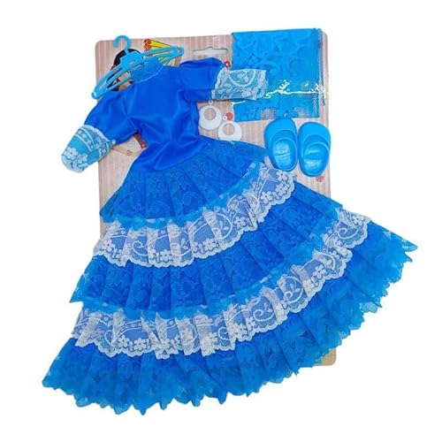 Religiosa Santera Göttin Yemaya Kleid, Blau, für Puppen-Kollektion Sintra, Simona, Mari's, Pepa's oder Naia, 41 cm, hergestellt in Spanien von Folk Artesanía. von Folk Artesanía