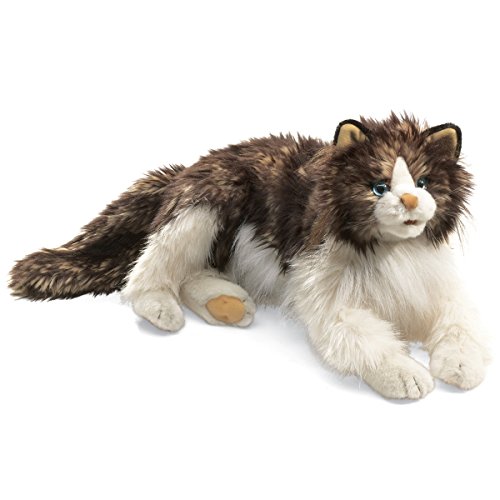 Folkmanis Ragdoll Cat Hand Puppet, Beige/Schwarz/Weiß von Folkmanis