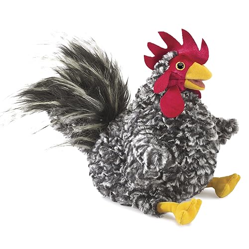 Folkmanis Puppets Barred Rock Rooster/Hahn, bunt von Folkmanis