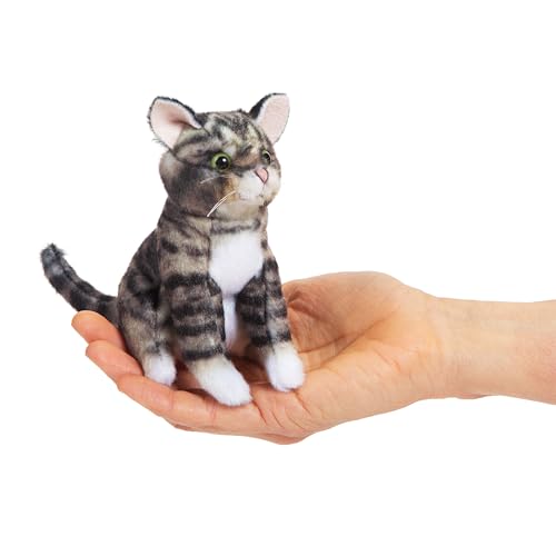 Folkmanis Fingerpuppe, klein, getigerte Katze, Grau/Schwarz/Weiß Folkmanis Fingerpuppe, klein, getigerte Katze, Grau/Schwarz/Weiß von Folkmanis