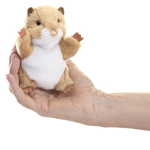 Folkmanis Mini Hamster 8000 Fingerpuppe mit DREI Fingern spielbar Handpuppe Stofftier Plüschtier von Folkmanis