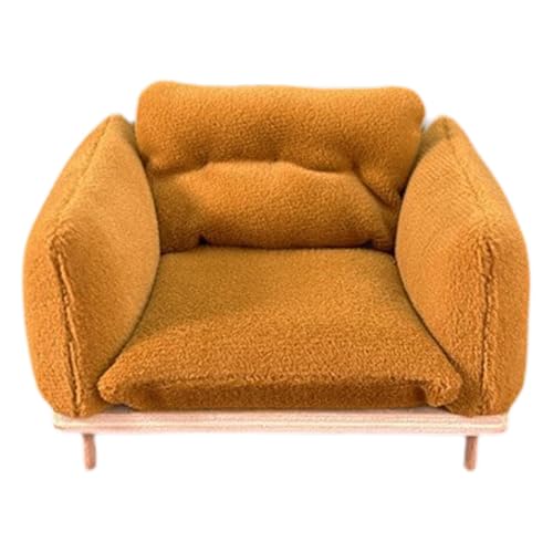 Folpus 1/12 Puppenhaus Sessel Szene Dekoration Realistische Elegante Sammlung 10x8x6,5 cm, Orange Folpus 1/12 Puppenhaus Sessel Szene Dekoration Realistische Elegante Sammlung 10x8x6,5 cm, Orange von Folpus