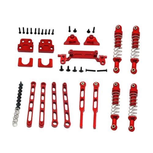 Folpus 1/12 RC Upgrades Kit Stoßdämpferhalterungen mit Schrauben Vordere Hinterachse Feste Zugstangen für MN82Pro RC Auto DIY Zubehör, Rot Folpus 1/12 RC Upgrades Kit Stoßdämpferhalterungen mit Schrauben Vordere Hinterachse Feste Zugstangen für MN82Pro RC Auto DIY Zubehör, Rot von Folpus