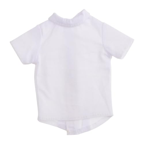 Folpus 1/6 -Skala Girl Kurzärmele weibliche Puppe Sommerhemd handgefertigt Klassische Mini -Puppe Casual Tops für 12 -Zoll -Skala weibliche Figur, Weiß von Folpus