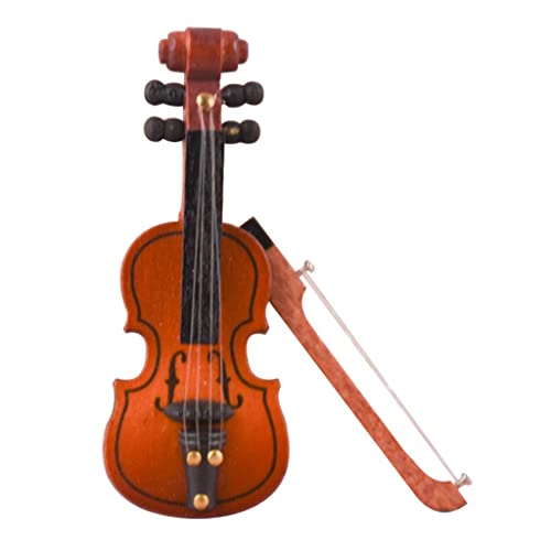 Folpus 1: 0,5 cm Violine Musikinstrument Puppenhaus Miniaturen mit Schleifenzubehör Folpus 1: 0,5 cm Violine Musikinstrument Puppenhaus Miniaturen mit Schleifenzubehör von Folpus