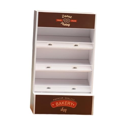 Folpus 1:12 Mini Brot Schrank Puppenzubehör Dekoration Lagerregal für Wohnzimmer, Braun von Folpus