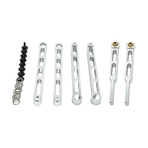Folpus 1:12 RC-Auto-Achszugstangensatz, RC-Auto-Upgrade-Teile, DIY-modifiziert, zu installierende Ersatzteile für MN82 MN82S-Spielzeugfahrzeuge, Silber Folpus 1:12 RC-Auto-Achszugstangensatz, RC-Auto-Upgrade-Teile, DIY-modifiziert, zu installierende Ersatzteile für MN82 MN82S-Spielzeugfahrzeuge, Silber von Folpus
