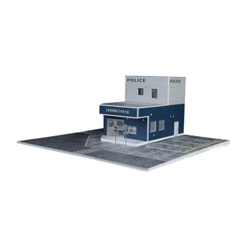 Folpus 1:64 Auto Garage Diorama Modell, Parkplatzgebäude -Kits, DIY, Miniaturlayout für Modellabzug Layout -Fahrzeugmodellspeicherung von Folpus