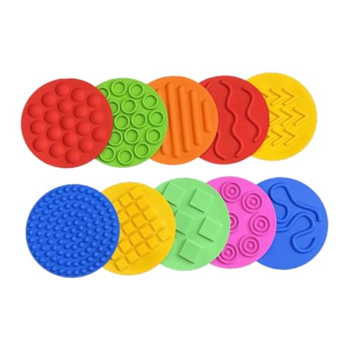 Folpus 10Pcs Sensorischen Matten Sensorischen Kreise Sensorischen Pads Sensorischen Discs Matte für Jungen Mädchen von Folpus