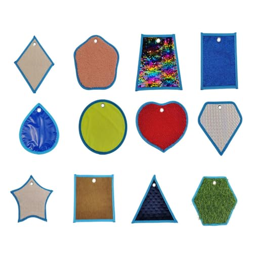 Folpus 12-teiliges Sensory Mat Sensory Mat Kits Tragbares Sensory Pad Kinder Lernspielzeug Matte für Feinmotorik Zuhause Kindertagesstätten Klassenzimmer von Folpus