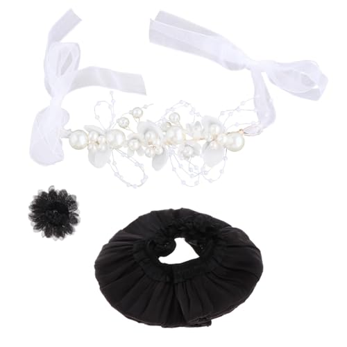 Folpus 15cm Puppenkleid Mädchen Puppenkleidung Kostüm Accessoire Handgemachte Kleidung Süße Puppenkleidung Puppenanziehsachen für Party Geschenk Kinder, Schwarze Blume von Folpus