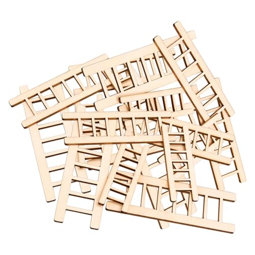 Folpus 30Pcs Mini Holz Schritt Leitern Fee Garten Ornament Puppenhaus Treppe für Fee Garten von Folpus