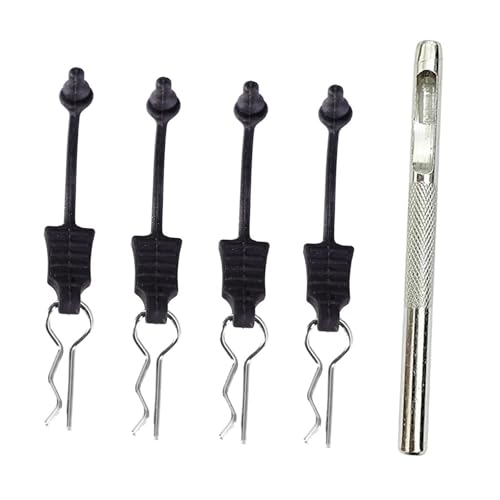 Folpus 4 Stücke/20 Teile RC-Körperklammern Hochstärke RC-Autoteile R-Shape Shell Clips für 1/16 1/12 1/10 1/8 RC-Autos Freizeitbenutzer Benutzer, 4 Stück von Folpus