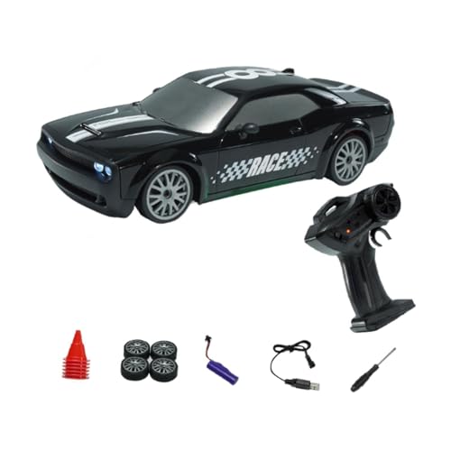 Folpus 4WD Spielzeug-Steuerfahrzeug Auto Hochgeschwindigkeits-Drifts RC-Auto-Spielset RC-Autos Spielzeug für Kinder Geschenke zum Geburtstagsgeschenk, Schwarz von Folpus