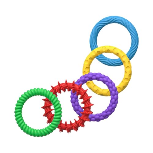 Folpus 5X sensorische Armbänder für Kinder, sensorische Spielzeuge, stille Spielzeuge, weiche, lehrreiches Spielzeug ruhige Zappelringe für die Lagerung von, Verpackt von Folpus