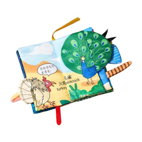 Folpus Baby-Früherziehungsbuch, Schwanz-Stoffbuch, pädagogisches Spielzeug, interaktives Babybuch-Spielzeug für kleine Weihnachtsstrumpffüller, Jungen und, Fliegende Tiere von Folpus