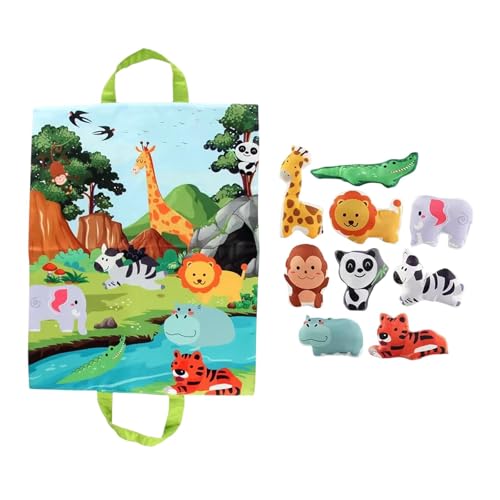 Folpus Baby Tiere Spielmatte Buch 2 in 1 Lagerung Tasche Sensorischen Spielzeug für Junge Mädchen von Folpus