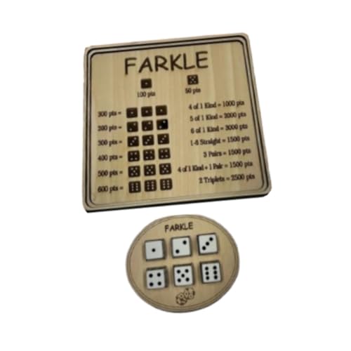 Folpus Brettspiel Würfel Spiele einfach zu Spielen entwickelt Skill Tabletop Game Holzwürfel Tablett für Spieler Reisegeschenkfamilie von Folpus