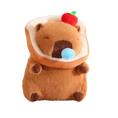 Folpus Capybara Spielzeug, Tierpuppe, Capybara, Plüschtier mit Rotznägeln, realistische einzigartige Plüschfigur, Spielzeug, Capybara für Kinder, Brot A von Folpus