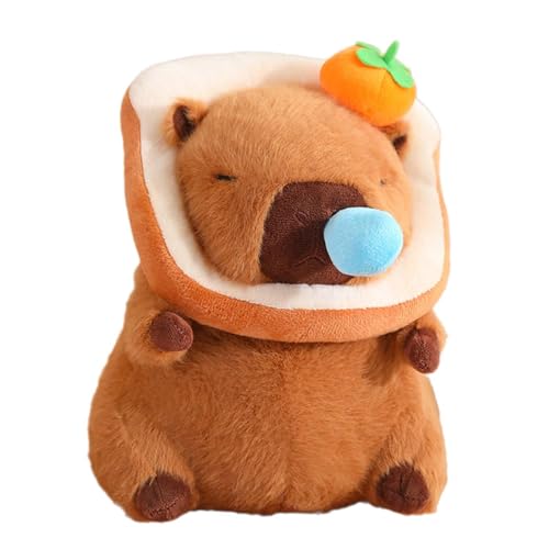 Folpus Capybara Spielzeug, Tierpuppe, Capybara, Plüschtier mit Rotznägeln, realistische einzigartige Plüschfigur, Spielzeug, Capybara für Kinder, Brot C von Folpus