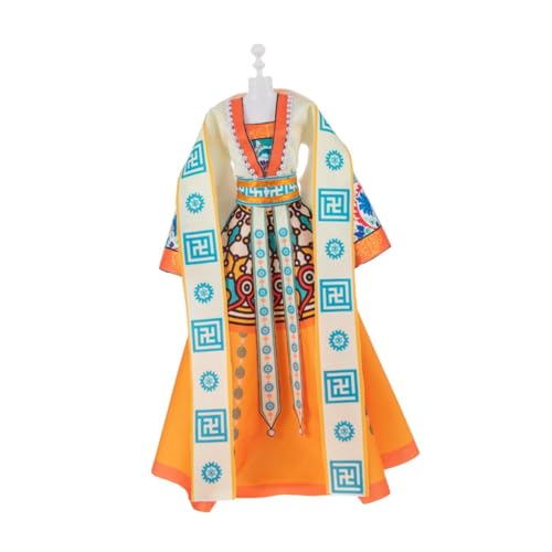 Folpus Chinesische traditionelle alte Puppenkleidung, chinesisches Kleid, Partykleiderkleid, für Kind so tun, als würde Man Spielen, Stil A1 von Folpus