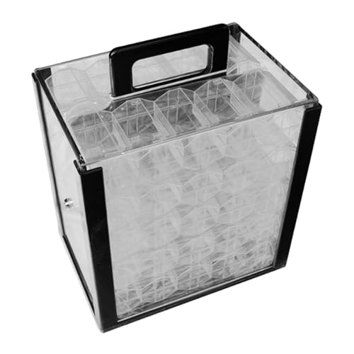 Folpus Chip-Etui aus Acryl, Chiphalter, transparent, Mehrzweck-Behälter, Tragetasche für Club-Familientreffen, Spieleabende, mit 40-mm-gehäusen Folpus Chip-Etui aus Acryl, Chiphalter, transparent, Mehrzweck-Behälter, Tragetasche für Club-Familientreffen, Spieleabende, mit 40-mm-gehäusen von Folpus