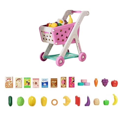 Folpus Einkaufswagen-Trolley-Set für Kinder, Einkaufswagen für Kinder, Rollenspiele für Kleinkinder von Folpus