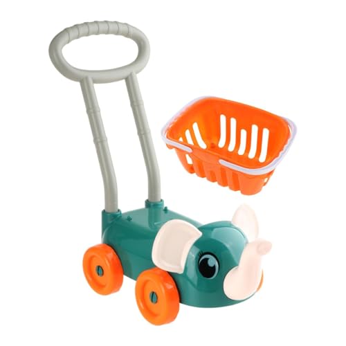 Folpus Einkaufswagen für Kinder, Rollenspiel, Lernspielzeug, Entwicklung, Rollenspiel, Supermarkt-Handkarren-Spielzeug für Babys, Kinder, GrÜn von Folpus