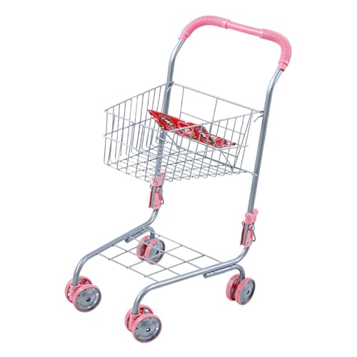 Folpus Einkaufswagen für Kinder, leicht zu schieben, Party-Geschenke, Spielzeug, Rollenspiel, Einkaufswagen, Supermarkt-Trolley für Kinder von Folpus