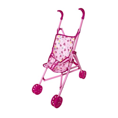 Folpus Falten Sie Puppenwagen Simulation Pushchair Toy Girl Girls Geschenk Miniaturen Push Cart Spielzeug, Style B von Folpus