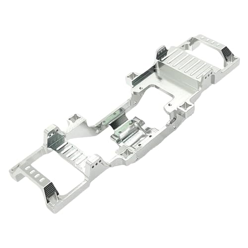 Folpus Ferngesteuerter Autorahmen, Aluminiumlegierung, RC-Modell-Chassis-Rahmen, robuster RC-Car-Chassis-Rahmen, maßstabsgetreues RC-Chassis für Fahrzeuge, Silber von Folpus