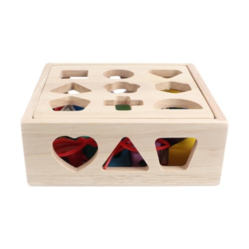 Folpus Formsortierbox, Fädelspielzeug, Früherziehungsaktivität, Zuordnungsspiel, Formsortierwürfel für Mädchen, Jungen, Kleinkinder, 21 Löcher Folpus Formsortierbox, Fädelspielzeug, Früherziehungsaktivität, Zuordnungsspiel, Formsortierwürfel für Mädchen, Jungen, Kleinkinder, 21 Löcher von Folpus