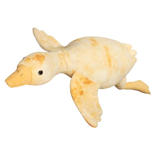 Folpus Gans, Plüsch, Ente, Plüschtier, süß, zum Umarmen, 50 cm, Plüschpuppe, ausgestopfter, für Partygeschenke, Wohnzimmer, Gelb von Folpus