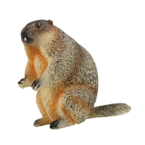 Folpus Groundhog Model Figur Frühes Bildungsheimdekor Simulation Marmots Skulptur Desktop Orament für Kinder Jungen Mädchen, Stehen von Folpus