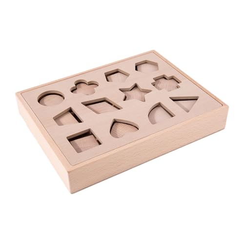 Folpus Holzform Sortierbox Spiel Farberkennung Holzform Sortierer, Matching Box für Klassenzimmer, Holzfarbe von Folpus